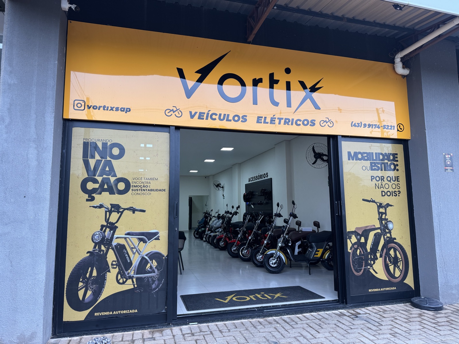 Fachada da loja Vortix em Santo Antônio da Platina - PR